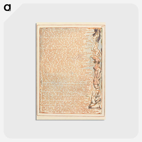 アートポストカード-Jerusalem, Plate 42, "Thus Albion sat...." - ウィリアム ブレイク Postcard.