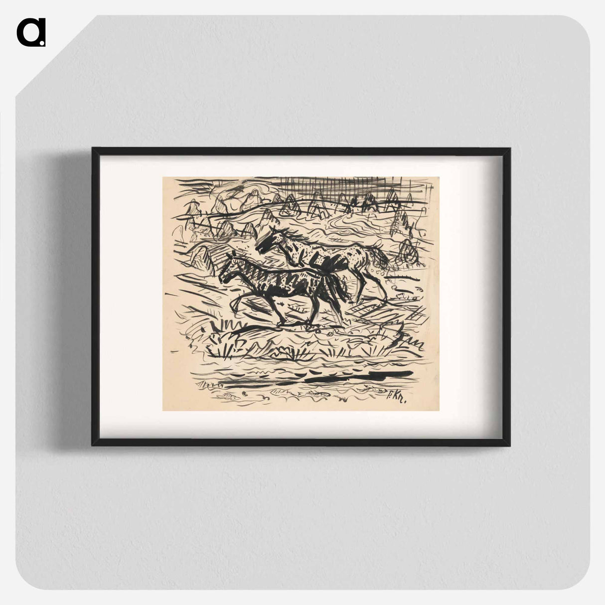 Horses on the estate - アーノルド ピーター ワイズ クビンチャン Poster.