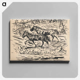 Horses on the estate - アーノルド ピーター ワイズ クビンチャン Canvas.