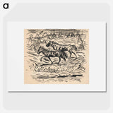 Horses on the estate - アーノルド ピーター ワイズ クビンチャン Poster.