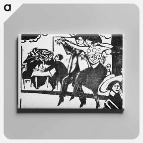 アートパネル-Dance hall - エルンスト ルートヴィヒ キルヒナー Canvas.