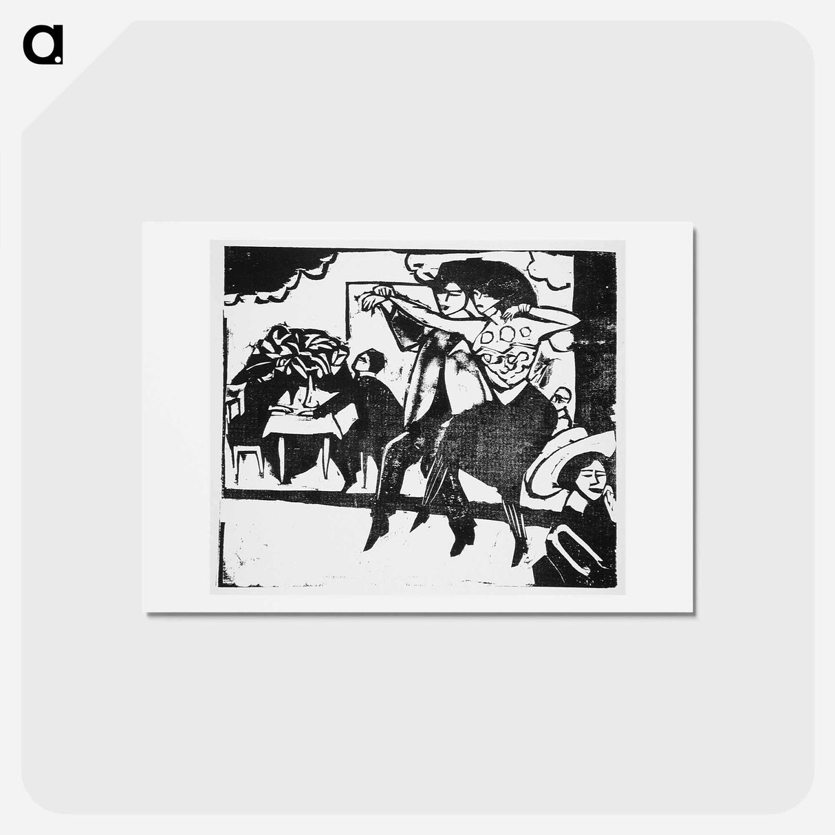 アートポストカード-Dance hall - エルンスト ルートヴィヒ キルヒナー Postcard.