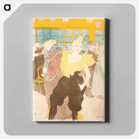 アートパネル-La Clownesse au Moulin Rouge - アンリ ド トゥールーズ ロートレック Canvas.