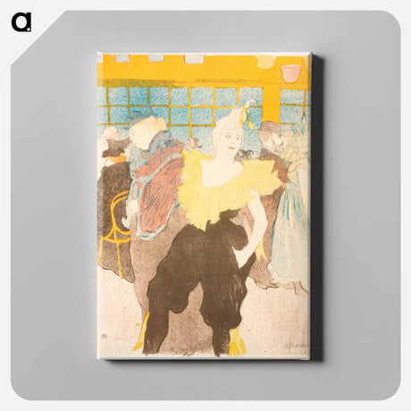 アートパネル-La Clownesse au Moulin Rouge - アンリ ド トゥールーズ ロートレック Canvas.