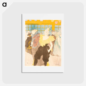 アートポストカード-La Clownesse au Moulin Rouge - アンリ ド トゥールーズ ロートレック Postcard.