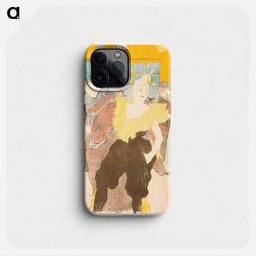 La Clownesse au Moulin Rouge - アンリ ド トゥールーズ ロートレック Phone Case.