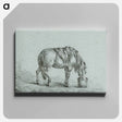 アートパネル-Horse eating from a bin - ジャン ベルナール Canvas.