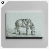 アートパネル-Horse eating from a bin - ジャン ベルナール Canvas.