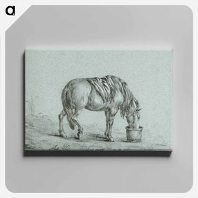 アートパネル-Horse eating from a bin - ジャン ベルナール Canvas.