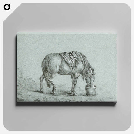 アートパネル-Horse eating from a bin - ジャン ベルナール Canvas.