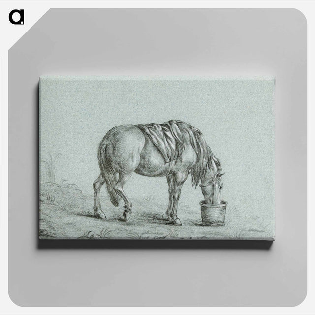 アートパネル-Horse eating from a bin - ジャン ベルナール Canvas.