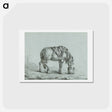 アートポストカード-Horse eating from a bin - ジャン ベルナール Postcard.