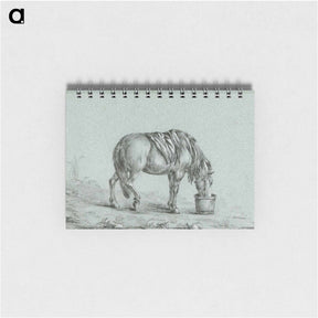 アートメモ帳-Horse eating from a bin - ジャン ベルナール Memo.