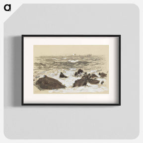 アートポスター-Waves Breaking on Rocks - ジョン シンガー サージェント Poster.