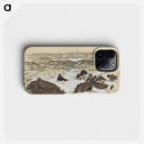 Waves Breaking on Rocks - ジョン シンガー サージェント Phone Case.
