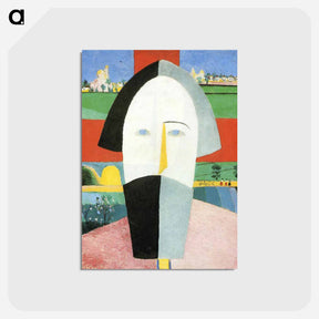 アートポストカード-Head of Peasant - カジミール マレーヴィチ Postcard.