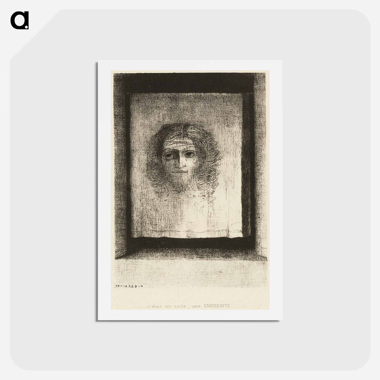 アートポストカード-It was a Veil, an Imprint - オディロン ルドン Postcard.