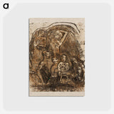 アートポストカード-Nativity (Mother and Child Surrounded by Five Figures) - ポール ゴーギャン Postcard.