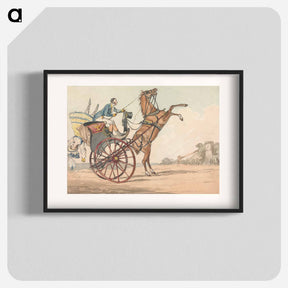 アートポスター-Sporting Discoveries, or the Miseries of Driving: Up and Down, or the Endeavor to Discover Which Way Your Horse is Inclined to Come Down, Backwards or Forwards
 - イェール大学アートギャラリー Poster.