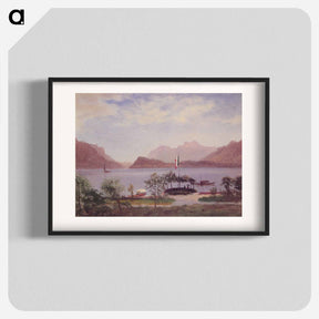 アートポスター-Italian Lake Scene - アルバート ビアスタット Poster.