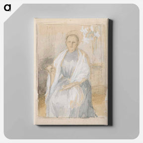 アートパネル-Portrait of Mrs. Anna Sinebrychoff, sketch - アルバート エーデルフェルト Canvas.