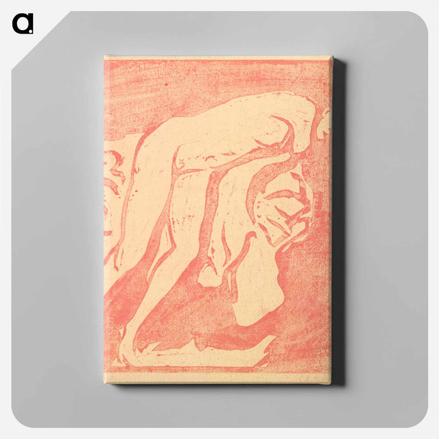 アートパネル-Female nude (Mädchenakt) - エルンスト ルートヴィヒ キルヒナー Canvas.