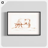 Grazing cow - ジャン ベルナール Poster.