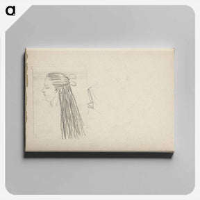 アートパネル-Kop van een meisje met haar lange haren in een strik - ユリー デ フラーハ Canvas.