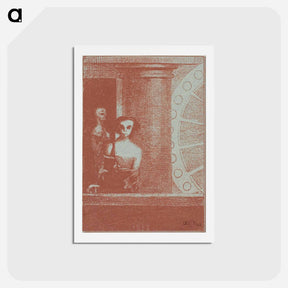 アートポストカード-To Edgar Poe - オディロン ルドン Postcard.