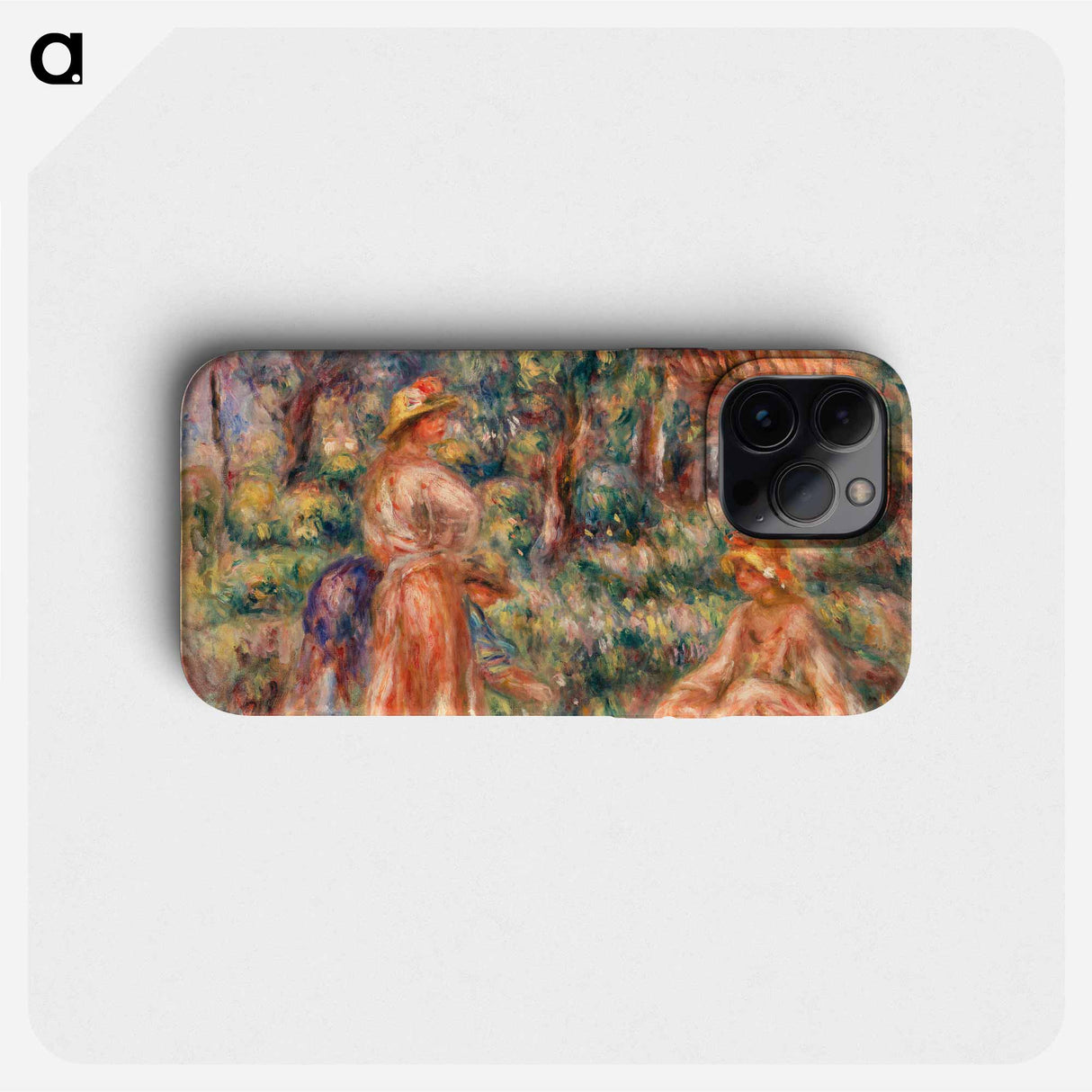 Girls in a Landscape - Pierre Auguste Renoir Phone Case.