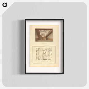 アートポスター-The Staircase at Longleat / Ground Plan of Longleat House, Wiltshire
 - イェール大学アートギャラリー Poster.