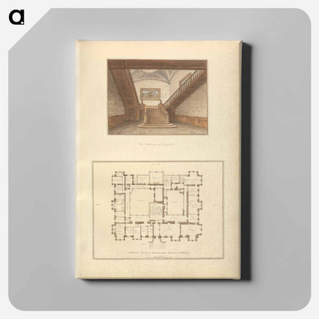 アートパネル-The Staircase at Longleat / Ground Plan of Longleat House, Wiltshire
 - イェール大学アートギャラリー Canvas.