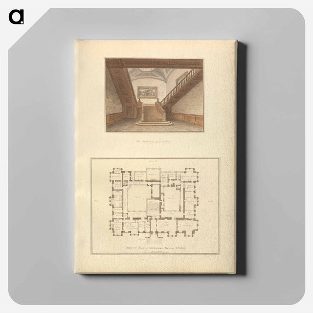 アートパネル-The Staircase at Longleat / Ground Plan of Longleat House, Wiltshire
 - イェール大学アートギャラリー Canvas.