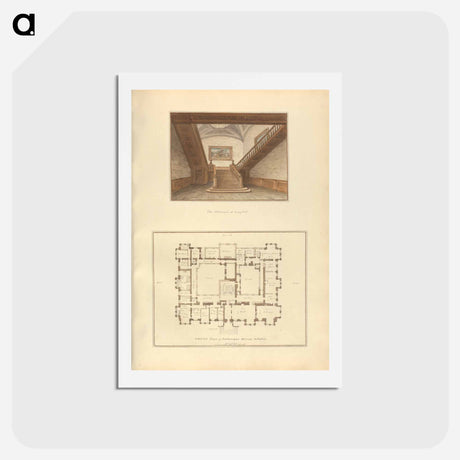 アートポストカード-The Staircase at Longleat / Ground Plan of Longleat House, Wiltshire
 - イェール大学アートギャラリー Postcard.