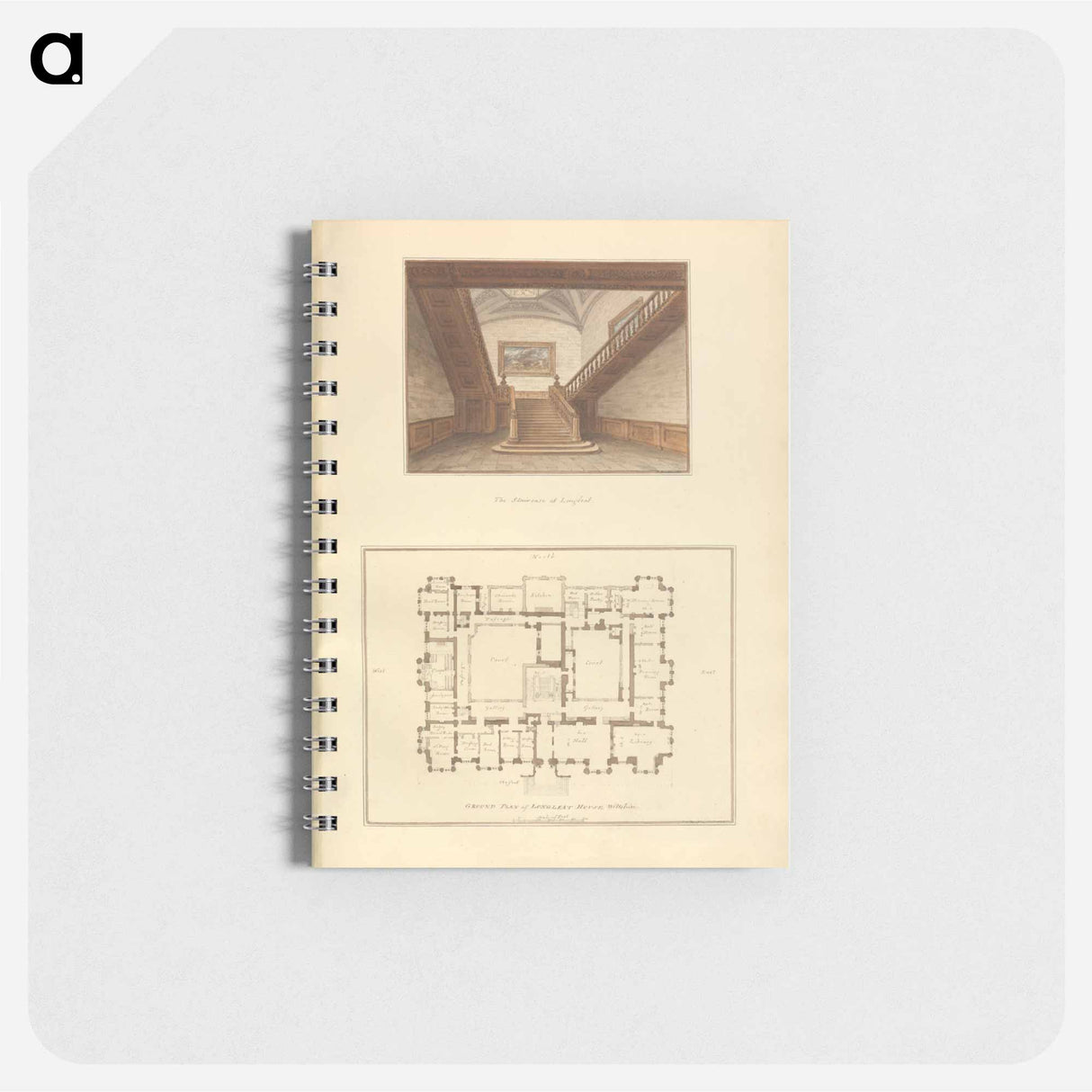 アートメモ帳-The Staircase at Longleat / Ground Plan of Longleat House, Wiltshire
 - イェール大学アートギャラリー Memo.