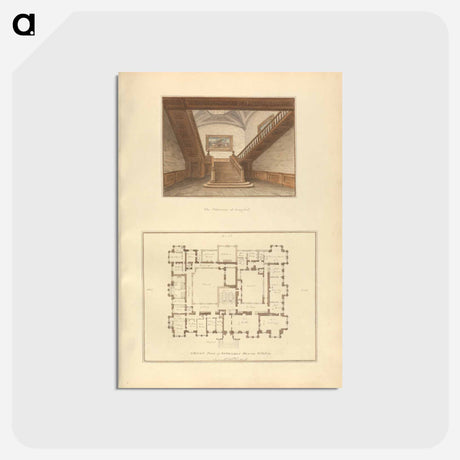 アートポストカード-The Staircase at Longleat / Ground Plan of Longleat House, Wiltshire
 - イェール大学アートギャラリー Postcard.