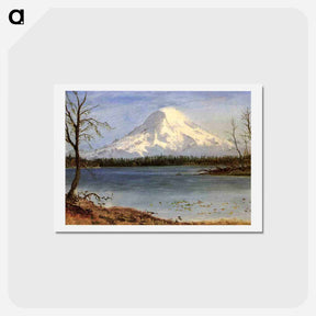 アートポストカード-Lake in the Rockies - アルバート ビアスタット Postcard.