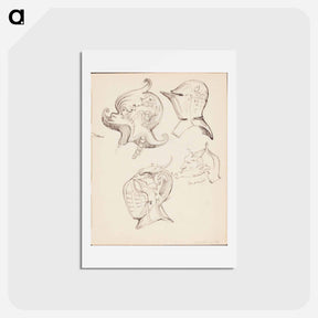 アートポストカード-(unknown) part of a sketchbook - アルバート エーデルフェルト Postcard.