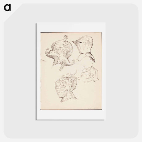 アートポストカード-(unknown) part of a sketchbook - アルバート エーデルフェルト Postcard.