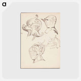 アートポストカード-(unknown) part of a sketchbook - アルバート エーデルフェルト Postcard.