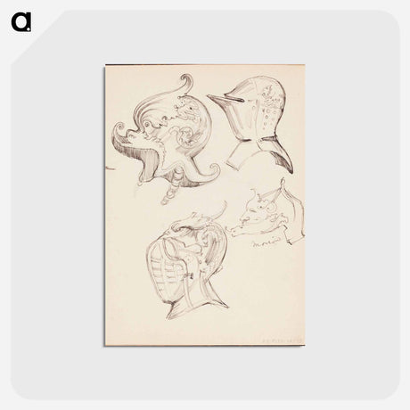 アートポストカード-(unknown) part of a sketchbook - アルバート エーデルフェルト Postcard.
