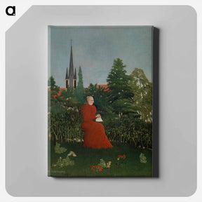 アートパネル-Portrait of a Woman in a Landscape
 - バーンズ・コレクション Canvas.