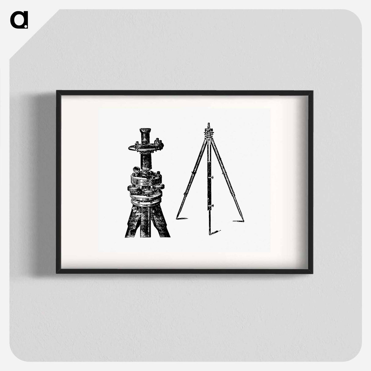 アートポスター-Tripod from A Treatise On Mine-Surveying
 - 大英図書館 Poster.