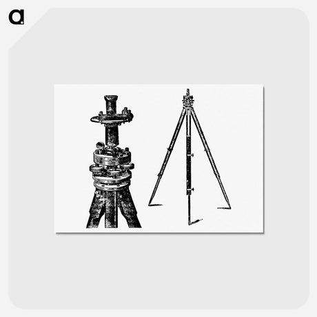 アートポストカード-Tripod from A Treatise On Mine-Surveying
 - 大英図書館 Postcard.