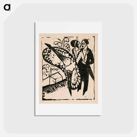 アートポストカード-Fling dance - エルンスト ルートヴィヒ キルヒナー Postcard.