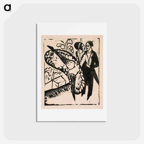 Fling dance - エルンスト ルートヴィヒ キルヒナー Postcard.