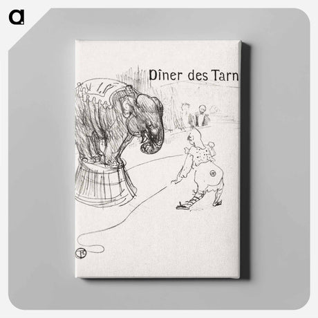 アートパネル-Menu from the Dinner Tarnais - アンリ ド トゥールーズ ロートレック Canvas.
