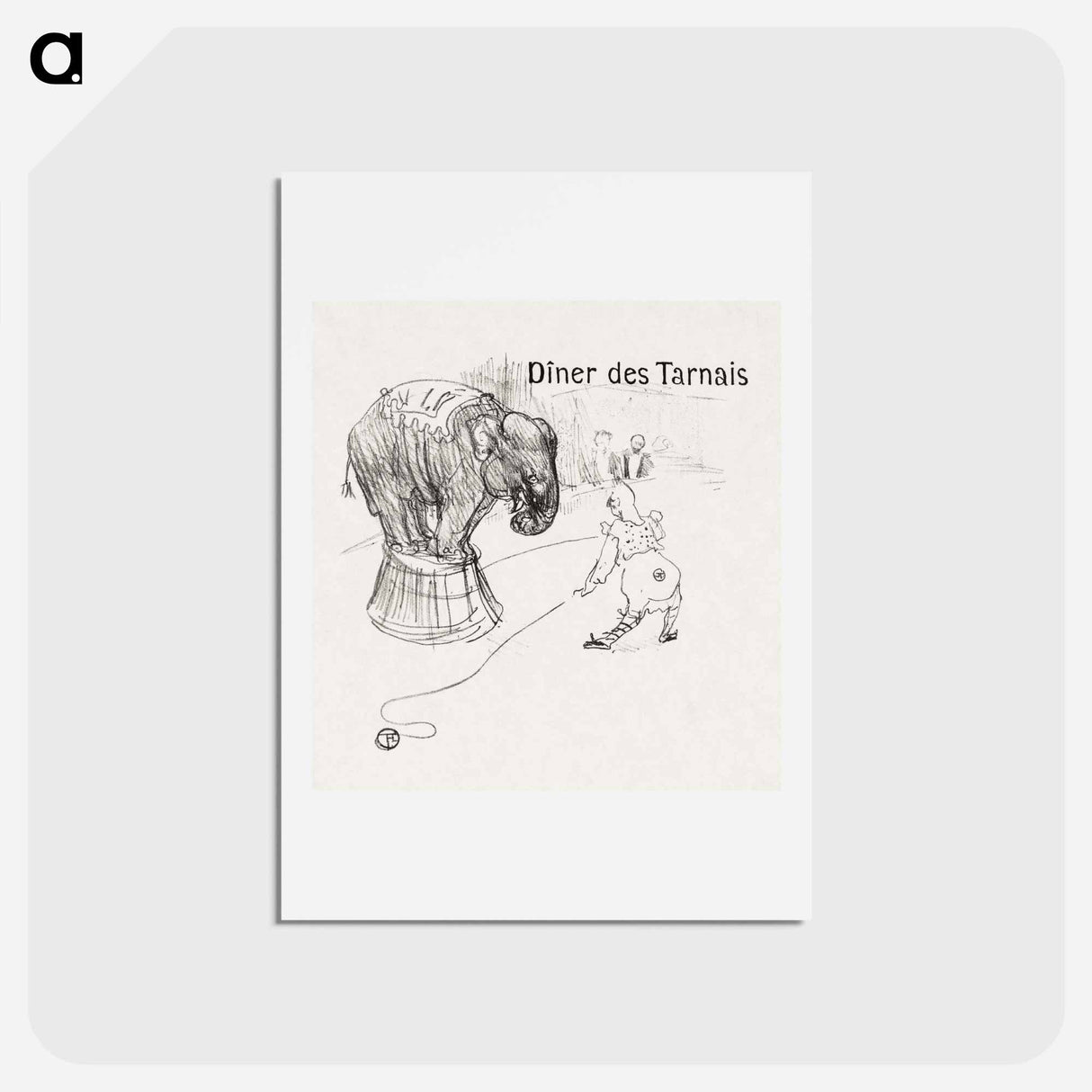 アートポストカード-Menu from the Dinner Tarnais - アンリ ド トゥールーズ ロートレック Postcard.