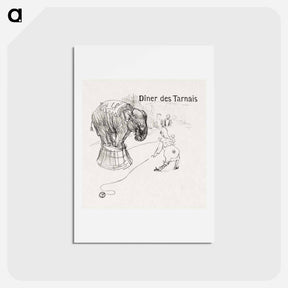 アートポストカード-Menu from the Dinner Tarnais - アンリ ド トゥールーズ ロートレック Postcard.