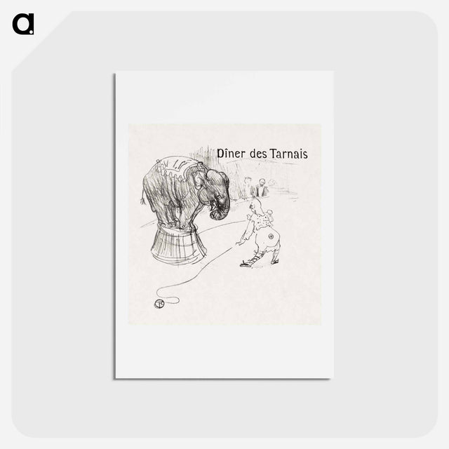 アートポストカード-Menu from the Dinner Tarnais - アンリ ド トゥールーズ ロートレック Postcard.